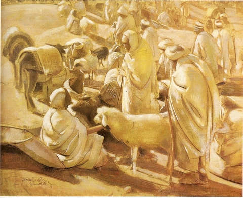 J.MAJORELLE-Le souk des moutons-1940-1.jpg