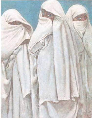 Sarghini Mohamed-Femmes au voile-1953-1.jpg