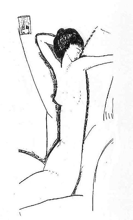 Amedeo Modigliani. Nude. (Anna Akhmatova). c.1911. Pencil on paper.rec.jpg