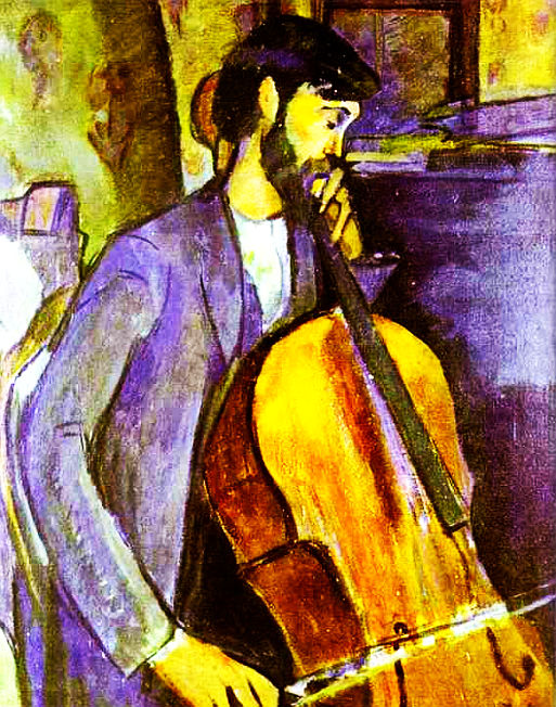 Amedeo Modigliani. Study for The Cellist. 1909. Oil on canvas rec.jpg