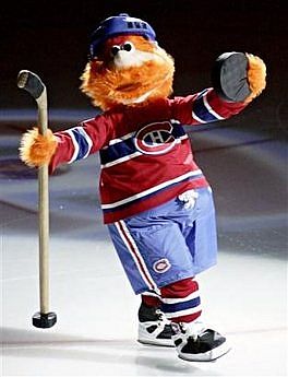 canadiens,mascot. La mascote des Canadiens de Montreal.jpg