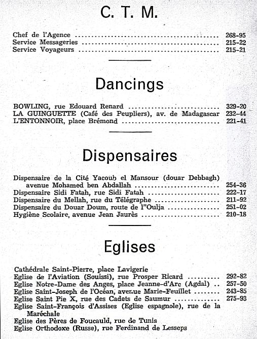 Lieux de Culte, dispensaires, dancings Rabat 1958.jpg