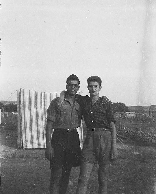 Des amis de Jacques Cohen  a un camp scout..vers 1954.jpg