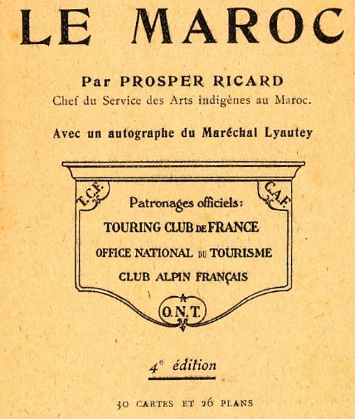Le Maroc, Prosper Ricard, 1930.jpg