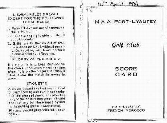 Golf a NAS Port Lyautey et les regles en 1961.jpg