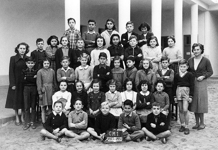 COURS MOYEN 1, Photo de classe de 1953 École de Khebibat à Rabat.jpg