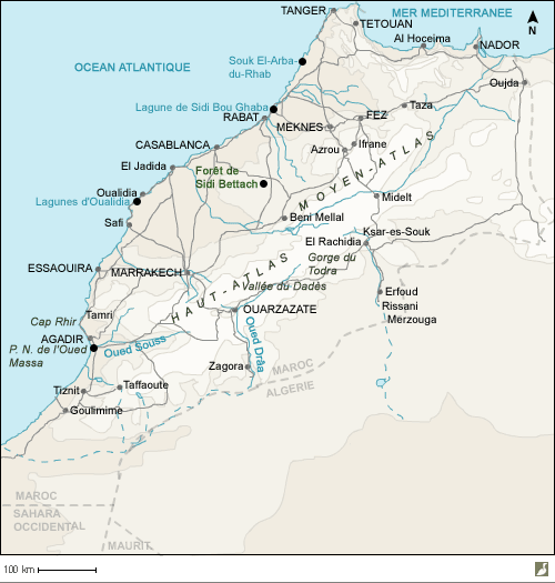 Maroc ,villes importantes.gif