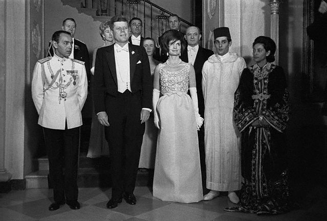 Kennedy Dinner Party for King Hassan II, white house, prince moulay abdellah,princess lala nesha,march27, 1963.jpg