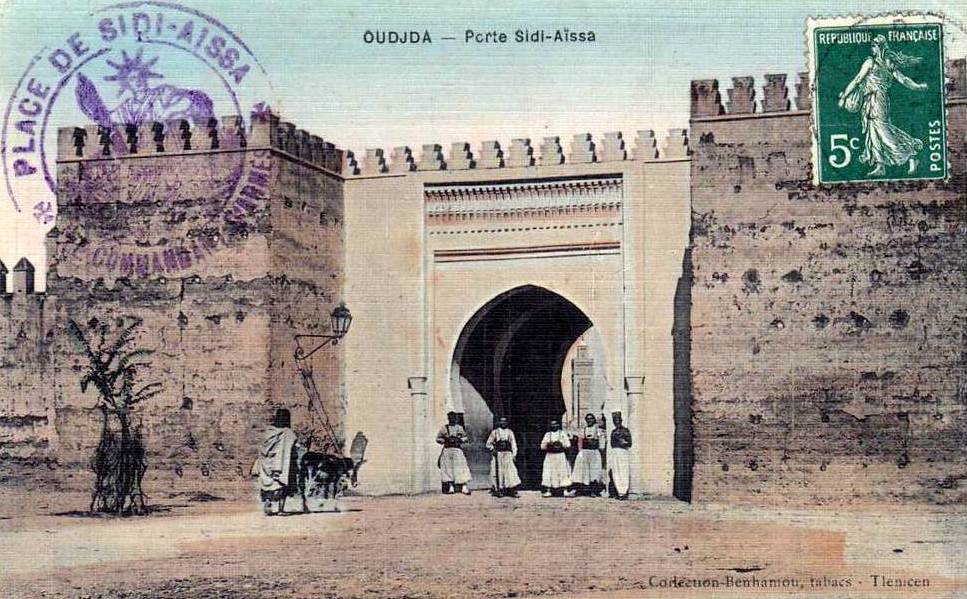 Bab Sidi Aissa, carte voyagée 1911  -  Collection Benhamou,Tabacs,Tlemcem.jpg