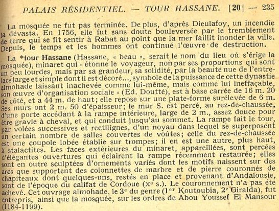 C.Histoire de la Tour Hassan ,Rabat, Guides Bleus Maroc 1930.jpg