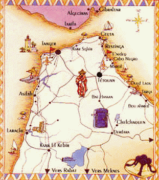 Carte de la zone espagnole avec Tetouan au centre.gif